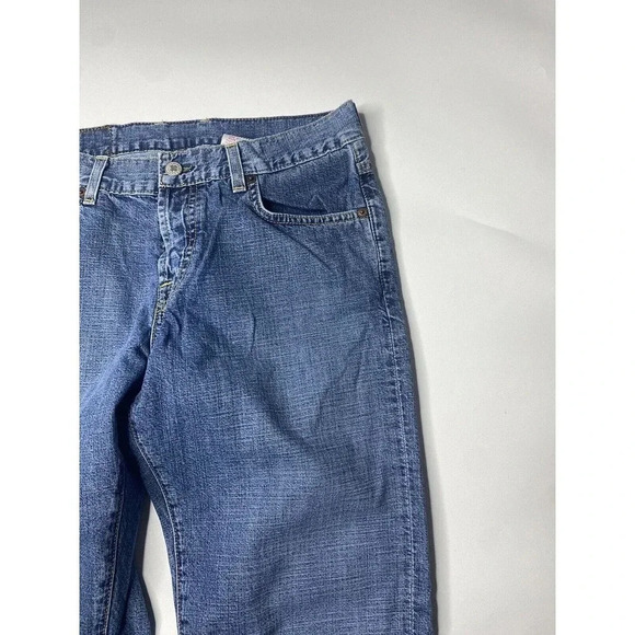 Lucky Brand Jeans Womens Size 6 Dungarees Flared Medium Wash Made In USA - Picture 3 of 9